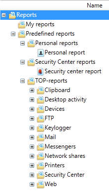 Reports Center Management