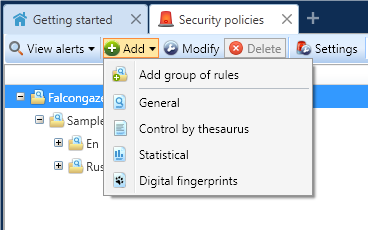 DLP Security Policies Management